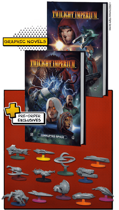 Twilight Imperium: CMON Comics Vol. 2 Firmamment &amp; Corrupted Space Plus Promos Bundle (Kickstarter Pre-Order Special) Supplemento di giochi da tavolo Kickstarter CMON KS001455A