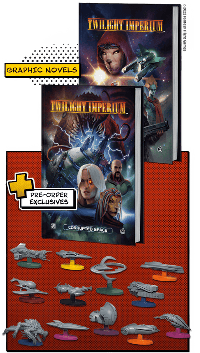 Twilight Imperium: CMON การ์ตูนฉบับที่. 2 Firmament & Corrupted Space Plus Plus Promos (Kickstarter Pre-Order Special) Kickstarter Board Game Supplement CMON KS001455A