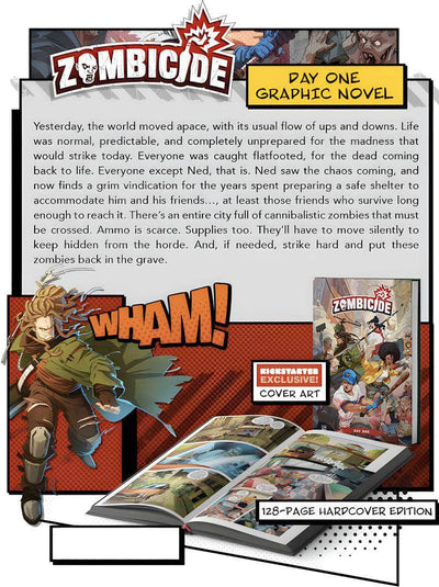 Zombide: Graafinen romaani Volume 1 (vähittäiskaupan ennakkotilaus) vähittäiskaupan lautapelin lisäys CMON KS001732a