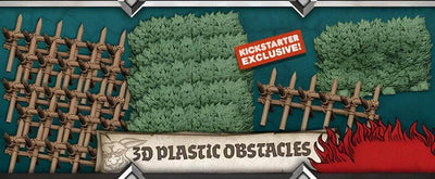 Zombicidio: Green Horde 3D Obstáculos de plástico (Kickstarter Pre-Order Special) Accesorio de juego de mesa Kickstarter CMON KS001734A