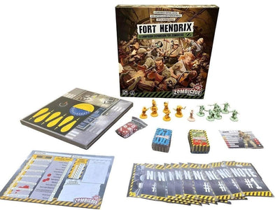 Zombicide: Second Edition Fort Hendrix Expansion Plus Gabriel (Kickstarter Pre-Order Special) Kickstarter Board Game Expansion CMON 889696011428 KS000781J