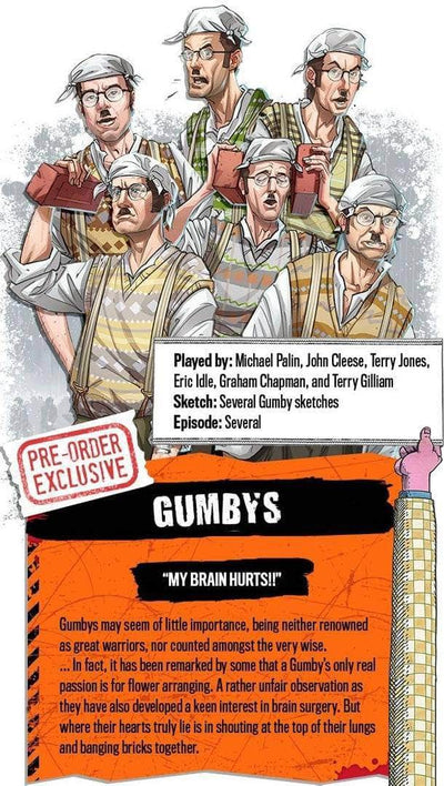 Zombicide: tweede editie Monty Python&#39;s Flying Circus Character Pack-uitbreiding (Retail Pre-Order Edition)