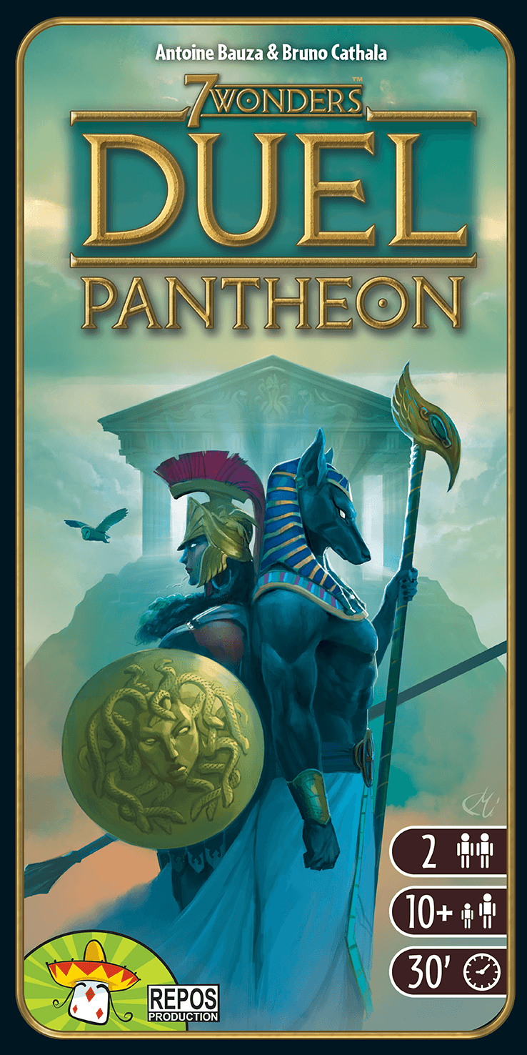 7 Csodák párbaj: Pantheon kiskereskedelmi társasjáték -bővítés Repos Production, ADC Blackfire Entertainment, Asmodee, Asterion Press, Lázadó KS800511a