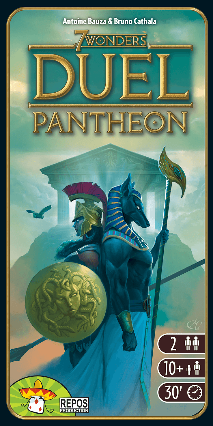7 Wonders Duel: Pantheon Retail Board Game Expansion Repos Production, ADC Blackfire Entertainment, Asmodee, Asterion Press, Rebel KS800511a