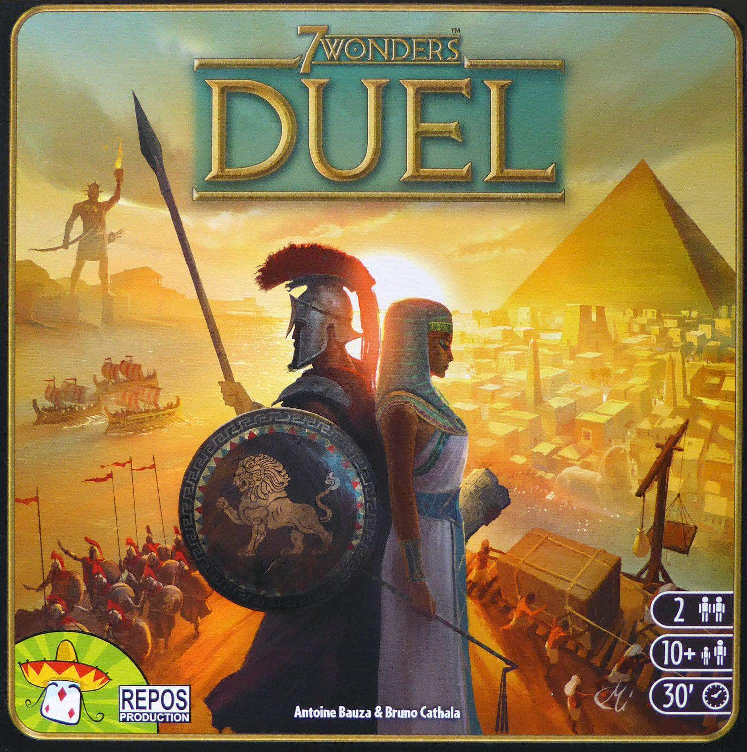 لعبة 7 Wonders Duel (إصدار البيع بالتجزئة) للبيع بالتجزئة Repos Production, ADC Blackfire Entertainment, Asterion Press, غالاباغوس جوغوس، جيم كلوب كفت.، كايسا للشطرنج والألعاب، Lautapelit.fi، ألعاب نمط الحياة اللوحية، Ludicus، Ponva d.o.o.، Pridemage Games، Rebel، Sombreros Production KS800452A