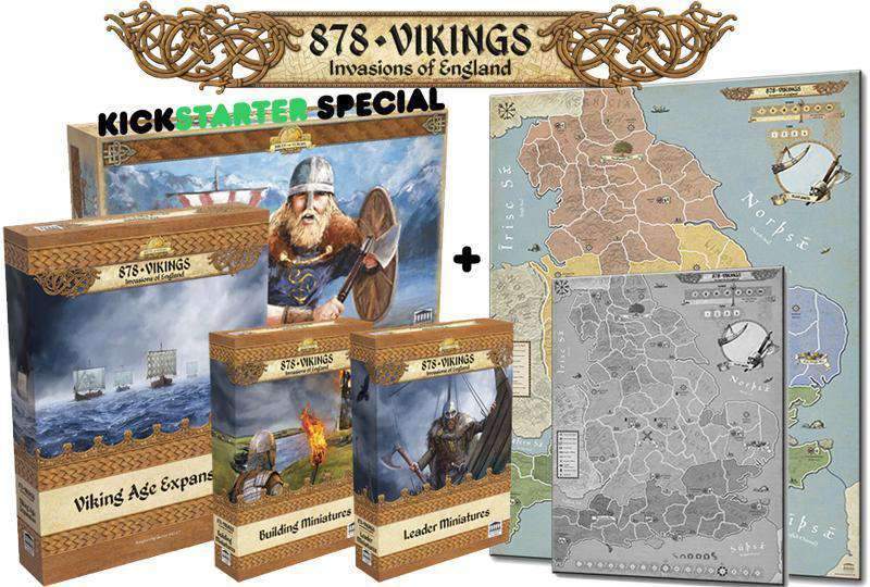 878: Vikings - Invasão do pacote da Inglaterra (Kickstarter Special) jogo de tabuleiro Kickstarter Academy Games