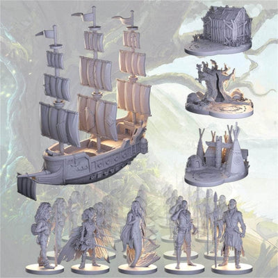 Aventuras em Neverland: Deluxe All-In Cronicler Pledge Bundle (Kickstarter pré-encomenda especial) jogo de tabuleiro Kickstarter Black Box Adventures KS001026A