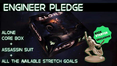 Yksin: Engineer Pledge (Kickstarter ennakkotilaus) Kickstarter Board Game Horrible Games