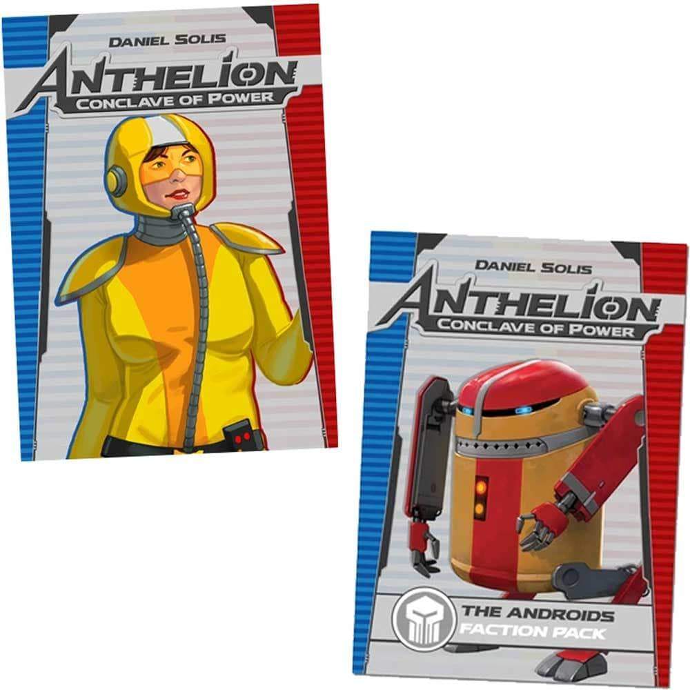 Anthelion: Conclave of Power Plus Androids Expansion Bundle (Kickstarter Special) Botão do jogo de tabuleiro Kickstarter