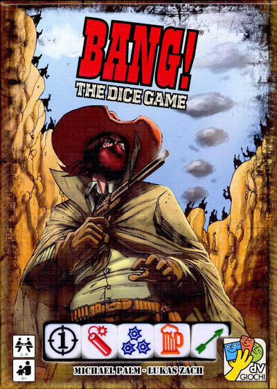 Bang! Terningens spil detailbestyrelsesspil dV Giochi, ABACUSSPIELE, Albi, Asmodee, Bard Centrum Gier, Edge Entertainment, Gém Klub Kft., Hobby World, Korea Boardgames co., Swan Panasia Co., White Goblin Games KS800372A