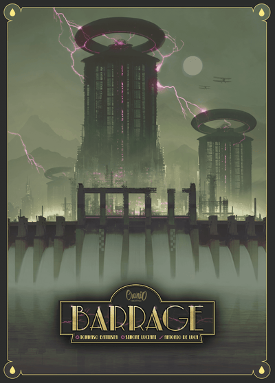 Barrage (Kickstarter w przedsprzedaży Special Game) Game Geek, Kickstarter Games, Games, Kickstarter Games, gry planszowe, Cranio Creations, Zapora, gry Steward Kickstarter Edition Shop, Action Movement Programming, Budowanie sieci trasy Cranio Creations