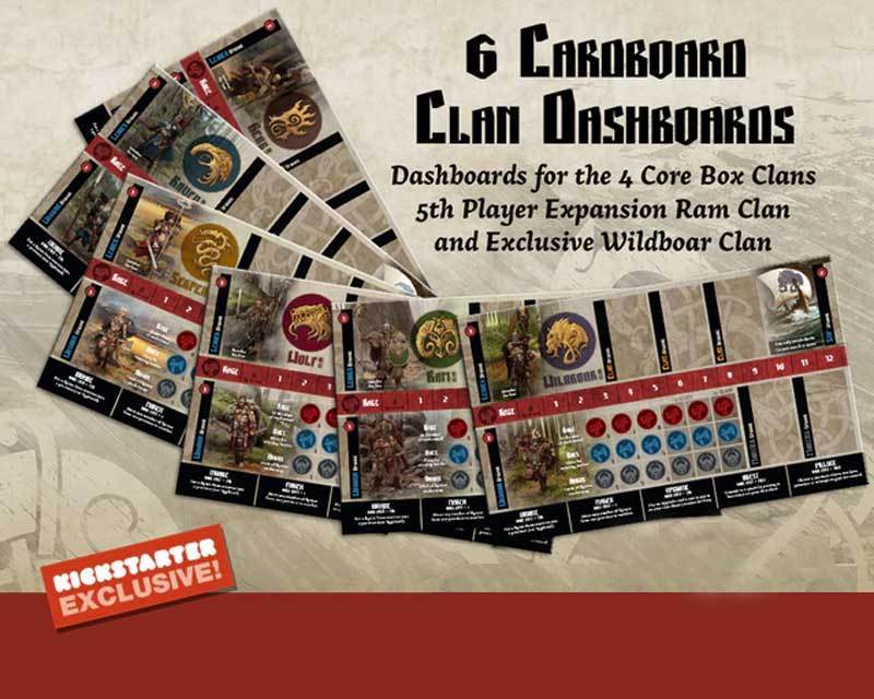 RAGE BLOED: Cardboard Clan Dashboards (Kickstarter Pre-Order Special) Accesorio de juegos de Kickstarter CMON KS000324G limitado
