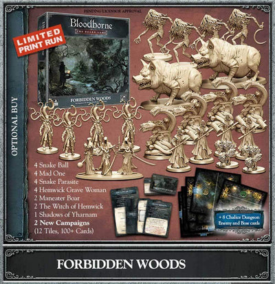 Bloodborne: Forbiddend Woods Expansion (Kickstarter Precomder Special) Game de société GEEK, jeux Kickstarter, jeux, jeux de société Kickstarter, jeux de société, expansions de jeux Kickstarter, expansions de jeux de société, CMON Limited, Bloodborne The Board Games - Forbidden Woods, les jeux Steward Kickstarter Edition Shop CMON Limité