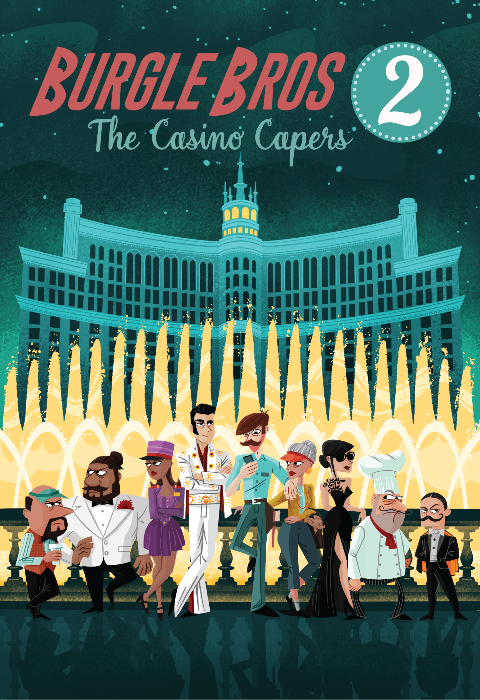 Burgle Bros 2: The Casino Capers Plus Play Mat Bundle (Kickstarter Special) Jogo de tabuleiro Kickstarter Fowers Games 0696305214015 KS800670A