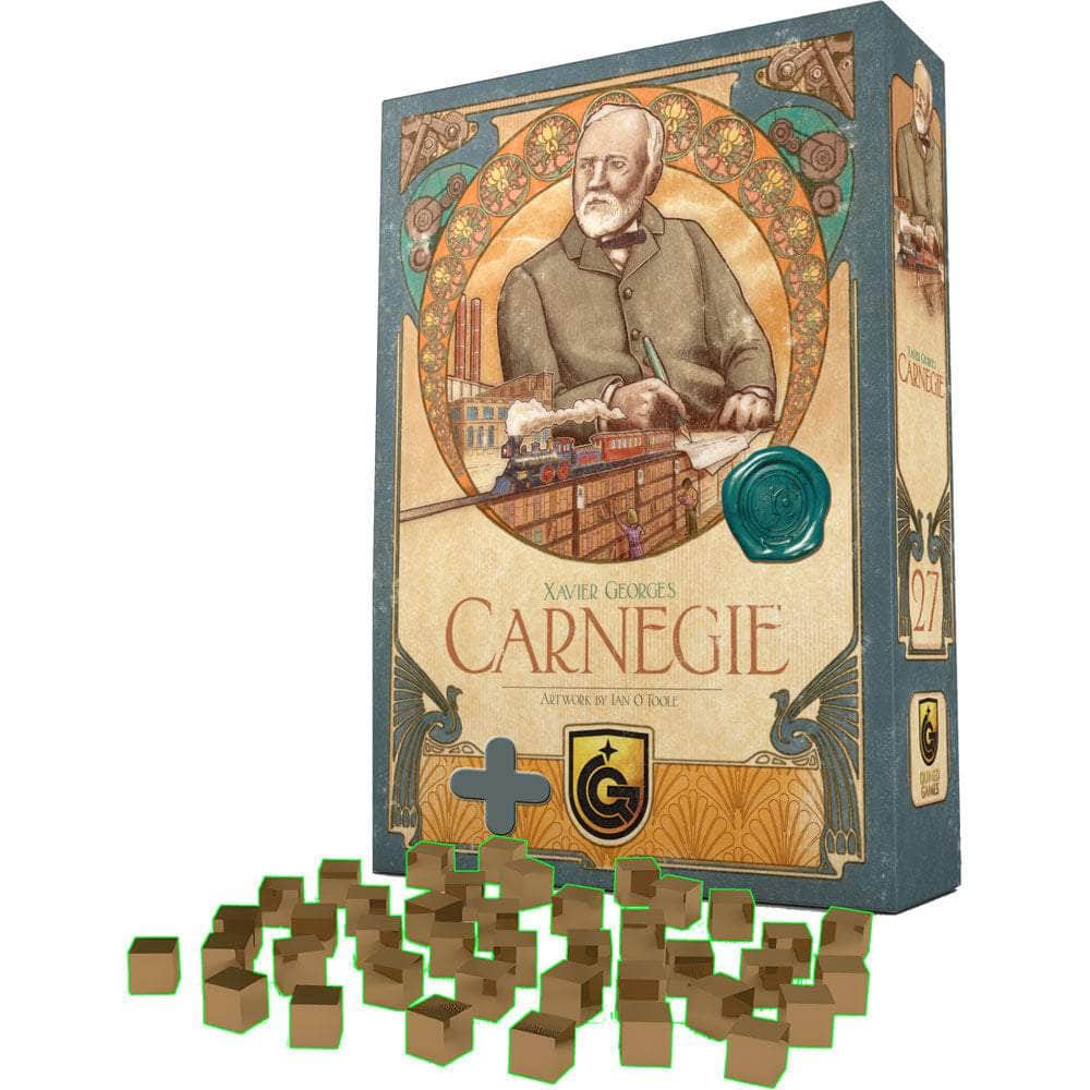 Carnegie Deluxe Collector's Edition plus Deluxe Metal Goods Cubes (Kickstarter-Vorbestellungsspezialitäten) Kickstarter-Brettspiel Quined Games KS001066a