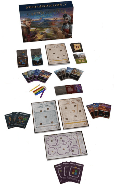 Cartographers Heroes: Collector&#39;s Edition Bundle (Kickstarter Pré-commande spécial) Game de société Kickstarter Thunderworks Games KS001052A