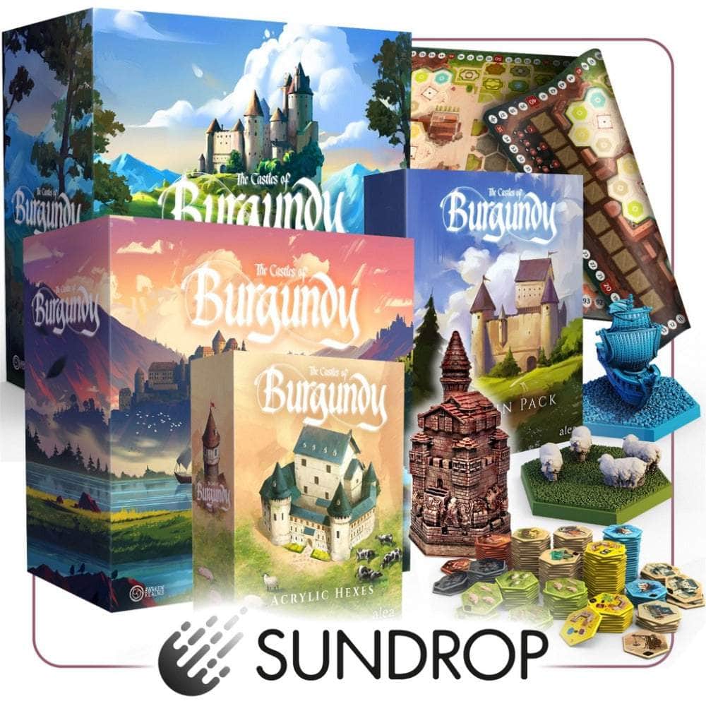 勃艮第城堡：雄伟的Sundrop Pledge Bundle（Kickstarter预订特别）Kickstarter棋盘游戏 Awaken Realms KS001354A