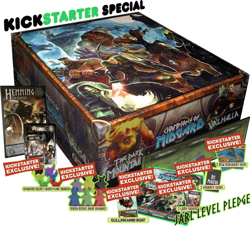 أبطال ميدجارد: التوسعة جارل بليدج (طلب خاص لطلب مسبق من Kickstarter) توسيع لعبة Kickstarter Board Grey Fox Games 752817891370 KS000650F