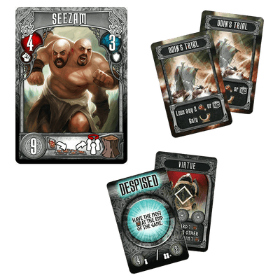 Campeones de Midgard: Total Promocho Pack Troll, Destiny, Virtue y Journey Cards (Edición promocional) Accesorio de juegos de mesa minorista Grey Fox Games KS000650D