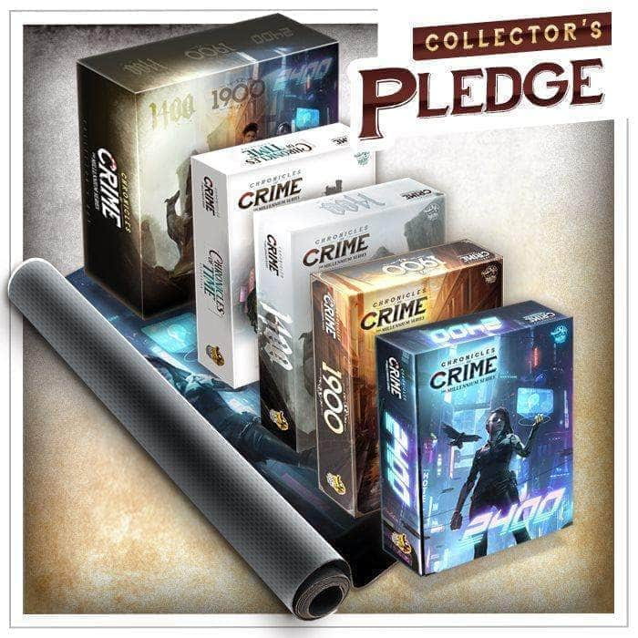 CRÓNICES DEL CRIMEN: Millennium Series Collector's Pedge Plus Glasses VR Glasses Bundle (Kickstarter Game de mesa de Kickstarter Lucky Duck Games 0752830309685 KS000736B