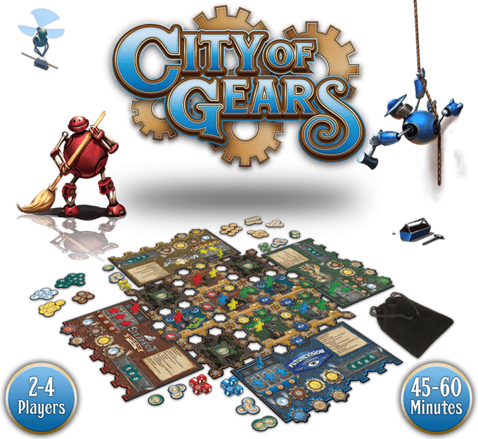 gear city Grey Fox Games City of Gears: Founders Edition Kickstarter Board Game