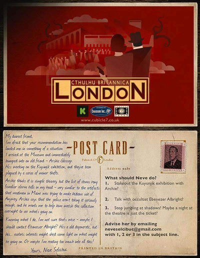 Cthulhu Britannica London: Postcard Set Accessory (Kickstarter Special) Rola Kickstarter odgrywanie akcesoriów 7