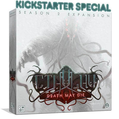 Cthulhu død kan dø: sæson 2 udvidelse (kickstarter forudbestilling special) brætspil geek, kickstarter spil, spil, kickstarter brætspil udvidelser, brætspil udvidelser, CMON Begrænset, cthulhu død kan dø - sæson 2 -udvidelse, spilene Steward, Cooperative Play Games, Rob Daviau CMON Begrænset