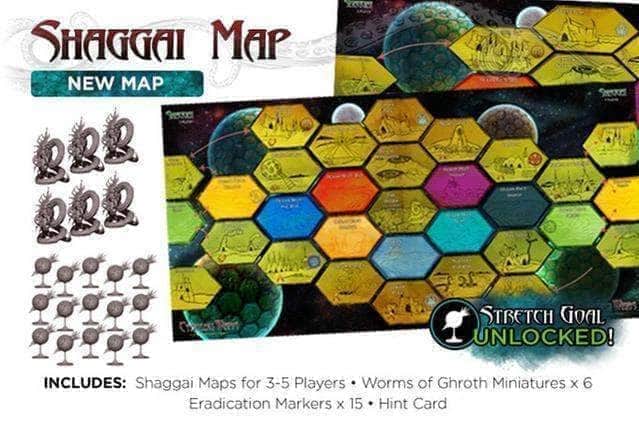 Cthulhu Wars: 6-8 Player Shaggai Map (CW-M12) (Kickstarter förbeställning Special) Kickstarter Board Game Speltillägg Petersen Games Begränsad KS000669O