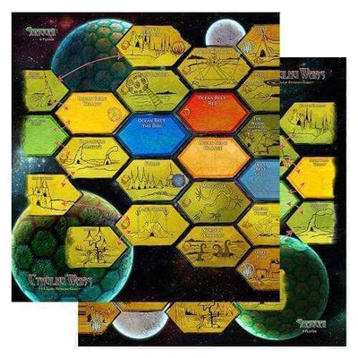 Guerras de Cthulhu: 6-8 jogador shaggai mapa (CW-M12) (Kickstarter pré-encomenda especial) Kickstarter Board Game Suplemento Petersen Games KS000669O limitado