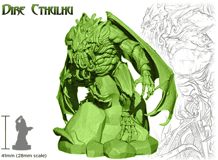 Cthulhu Wars: Dire Cthulhu (CW-U13) (Kickstarter Special) Kickstarter Board Game Expansion Petersen Games KS000669 limité