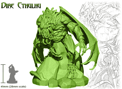 מלחמות Cthulhu: Dire Cthulhu (CW-U13) (Kickstarter Special) Petersen Games מוגבלת KS000669S