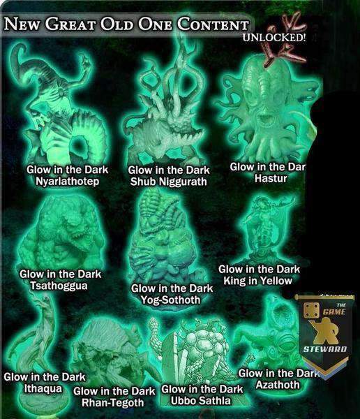 מלחמות Cthulhu: Glow בקולקציית Miniatures Dark (CW-GL02) (Kickstarter Special) אביזר משחק קיקסטארטר Arclight