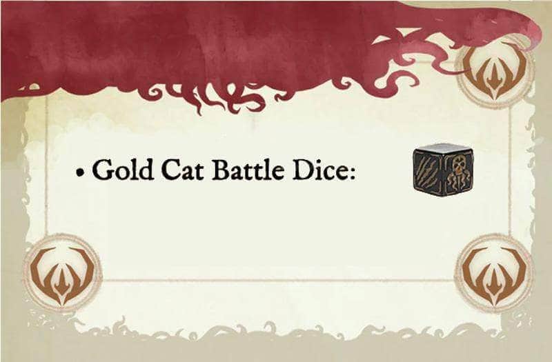 Cthulhu Wars: Gold Cat Battle Dice (Kickstarter Pre-Order Special) Kickstarter Board Game Supplement Petersen Games Beperkte KS000869J