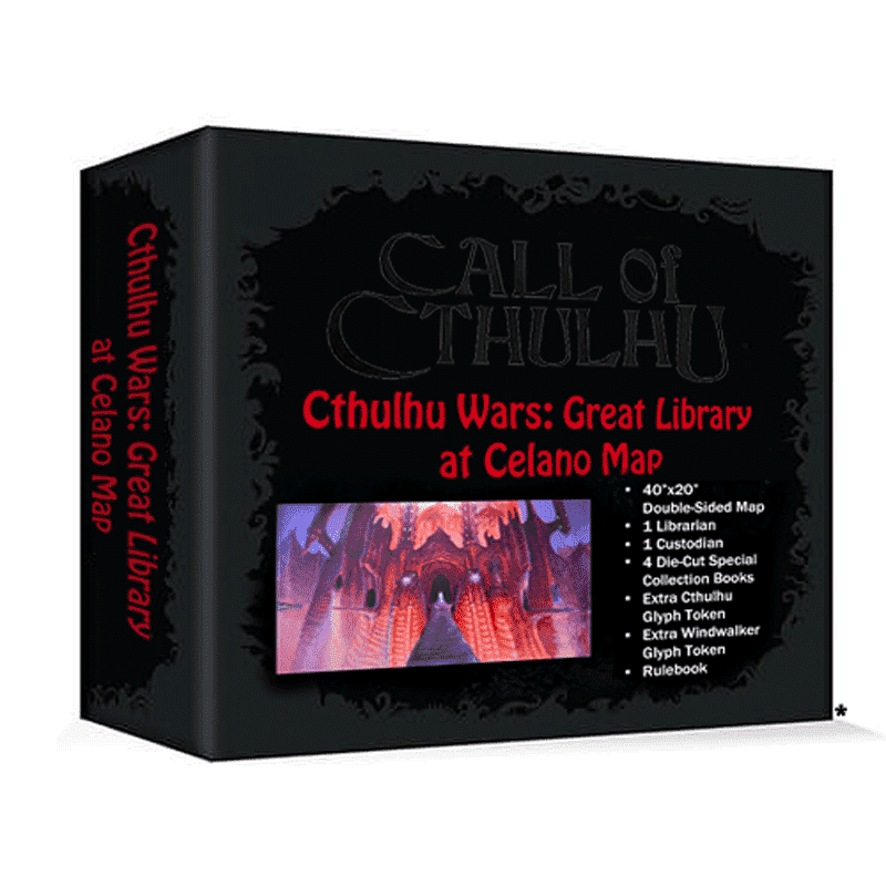 CTHULHU WARS: Grande bibliothèque à Celaeno Map (CW-M5) (précommande de vente au détail) Extension du jeu de vente au détail Petersen Games 0680569977922 KS000210P