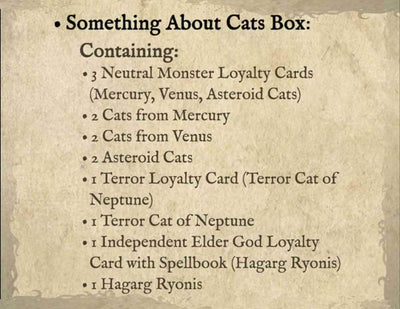 Guerras Cthulhu: algo sobre Cats Box (Kickstarter pré-encomenda especial) jogo de tabuleiro Kickstarter Petersen Games KS000869I limitado