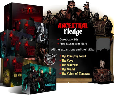 Darkest Dungeon: การเล่นเกมบรรพบุรุษ All-In Pledge Bundle (Kickstarter Pre-order พิเศษ) เกมบอร์ด Kickstarter Mythic Games KS001054A