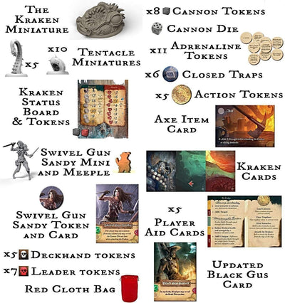 Homens mortos não contam histórias: expansão Kraken e miniaturas (especial de pré-encomenda do Kickstarter) Expansão do jogo de tabuleiro Kickstarter Game Steward