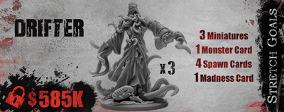 Deep Madness : Drifter King Epic Monster (킥 스타터 선주문 특별) 킥 스타터 보드 게임 보충제 Diemension Games