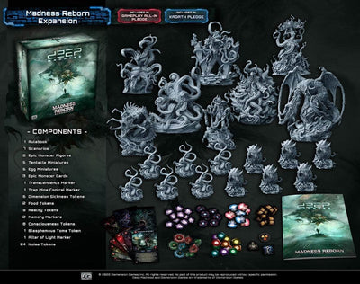 Deep Madness: Madness Reborn Expansion Bundle (Kickstarter Pre-order พิเศษ) การขยายเกมกระดาน Kickstarter Diemension Games KS001362A