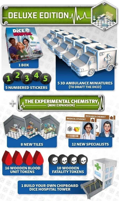 Dice Hospital: Deluxe Edition (Kickstarter Pred Tilaus Special) Kickstarter Board Game Alley Cat Games