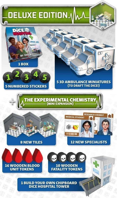 Dice Hospital: Deluxe Edition (Kickstarter Pre-Order Special) Kickstarter Board Game Alley Cat Games