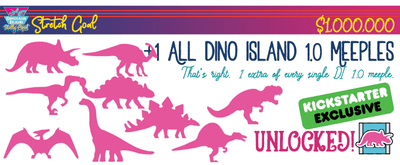 Dinosaur-saari: Täysin Liquid Expansion Extreme Edition (Kickstarter ennakkotilaus) Kickstarter Board Game -laajennus Pandasaurus Games