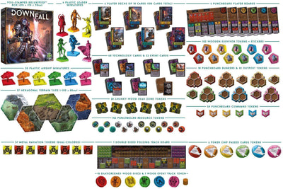 Downfall: DelUxified Edition Plus Big Map (Kickstarter Pre-Order Special) Kickstarter Board Game Tasty Minstrel Games