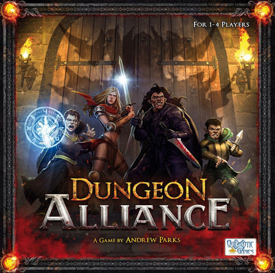 Alliance Dungeon: Champions Alliance Dec Quixotic Games, ברית Dungeon, המשחקים Steward חנות מהדורת Kickstarter, מערכת קצבת נקודת פעולה, ניסוח כרטיסים Quixotic Games