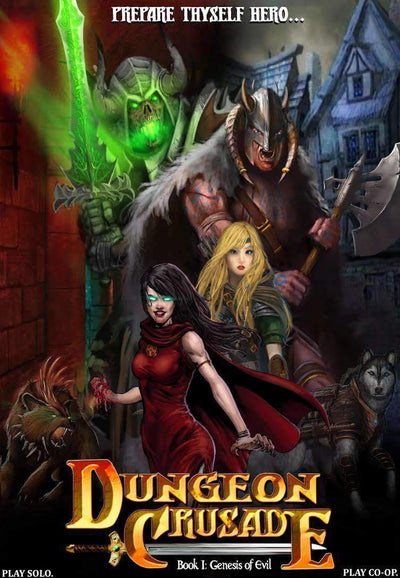 Dungeon Crusade - Kirja I: Genesis of Evil (Kickstarterin ennakkotilaus) Kickstarter -lautapeli Game Steward
