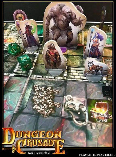 Dungeon Crusade - Kirja I: Genesis of Evil (Kickstarterin ennakkotilaus) Kickstarter -lautapeli Game Steward