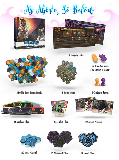 Empyreal Spells &amp; Steam, Deluxe Edition Upgrade, plus zoals hierboven, dus hieronder uitbreidingsbundel (Kickstarter pre-order special) Kickstarter Board Game Level 99 Games KS000863A