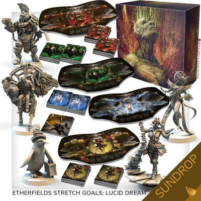 Etherfields: مجموعة Dream God Collector&#39;s All-In Pledge Sundrop Bundle (طلب خاص لطلب مسبق من Kickstarter) لعبة Kickstarter Board Awaken Realms KS001043B