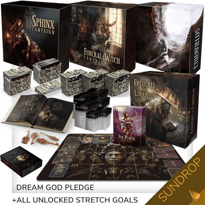Etherfields: Dream God Collector&#39;s All-In Pledge Sundrop-Bündel (Kickstarter vorbestellt Special) Kickstarter-Brettspiel Awaken Realms KS001043B