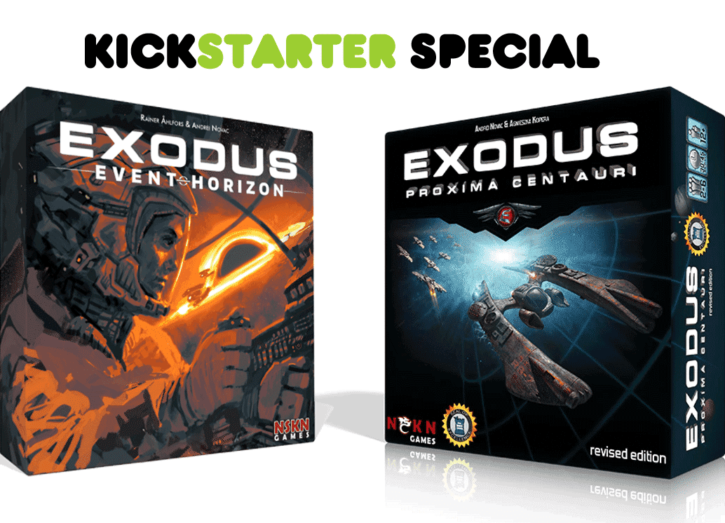 Exodus proxima centauri plus pacote de expansão de evento de evento de êxodos (kickstarter special) jogo de tabuleiro kickstarter NSKN Games